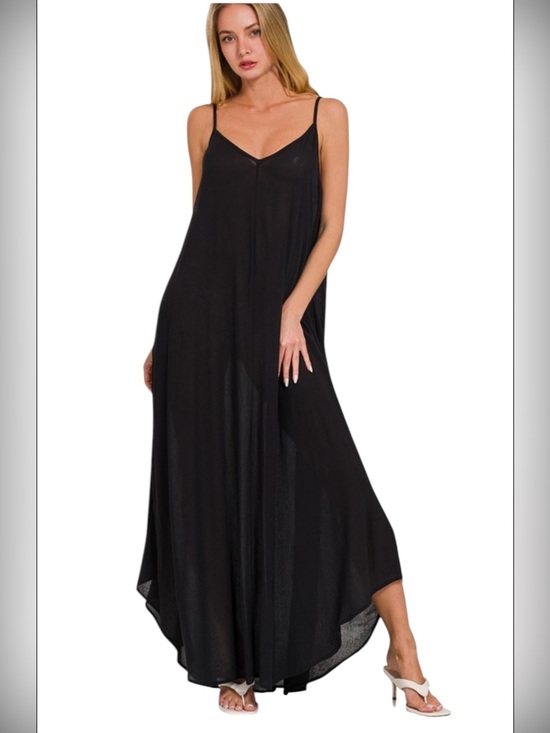 Dresses & Skirts - ⭐ 650. Black Spaghetti Strap Maxi Dress
